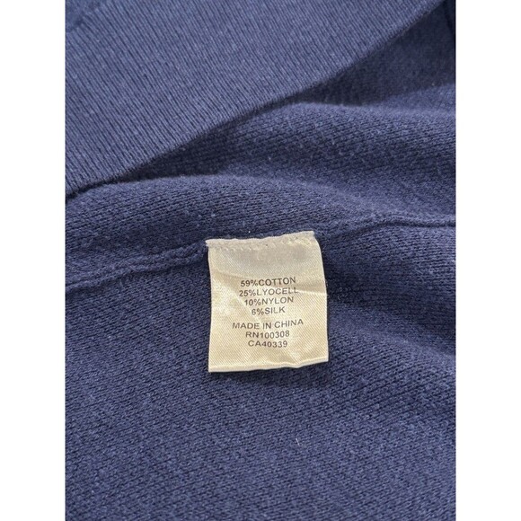 Peter Millar Mens Sweater Blue Silk V Neck Long Sleeve Pullover Jumper Large - Picture 11 of 12